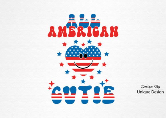 4th of July American Sublimation Design: Graphics & T-Shirt Designs