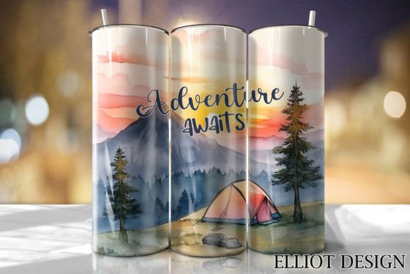 Adventure Awaits Camping Tumbler: Graphics for Crafts Brands