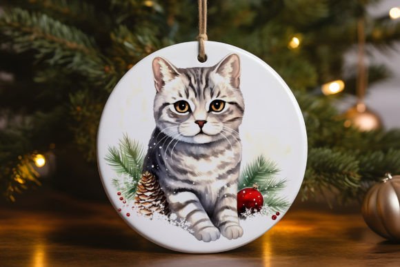 American Shorthair Isolate Ornament Graphics for Crafts Branding