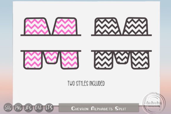 Chevron Split Alphabet: Graphics for Crafts-First Branding