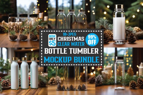 Christmas Clear Bottle Mockups: A Designer’s Take