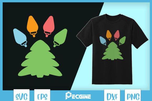Christmas Tree and Lights Cat Paw: Graphics & Crafts Review