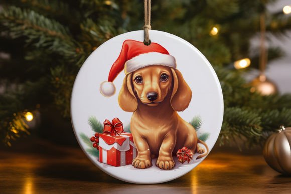 Dachshund Santa Puppy Ornament: Crafts Graphics Review