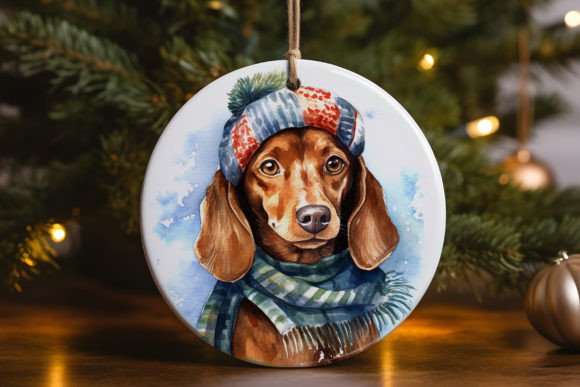 Dachshund Scarf Ornament: An Essential Crafts Graphics Asset