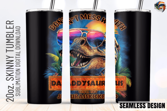 Daddysaurus Father’s Day Tumbler Wrap: Graphics & Crafts