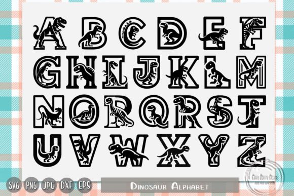 Dinosaur Letter Graphics for Crafts & Content