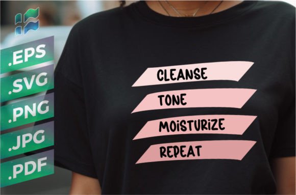 Esthetician Routine SVG Graphics for T-Shirt Designs