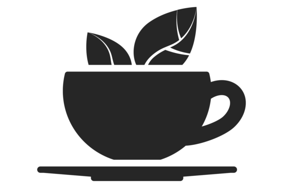 Herbal Tea Cup Black Icon: Graphics & Illustrations