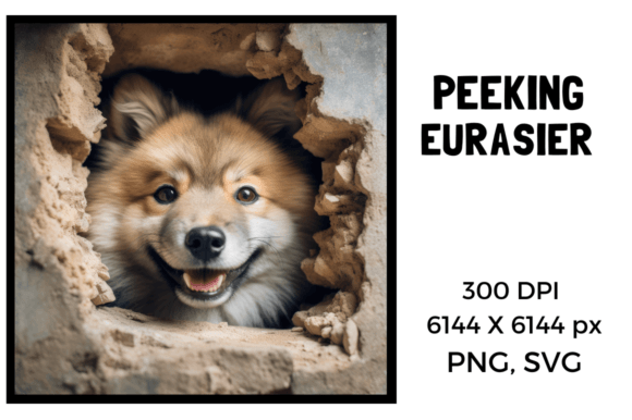 Peeking Eurasier Graphics for Crafts Publishing