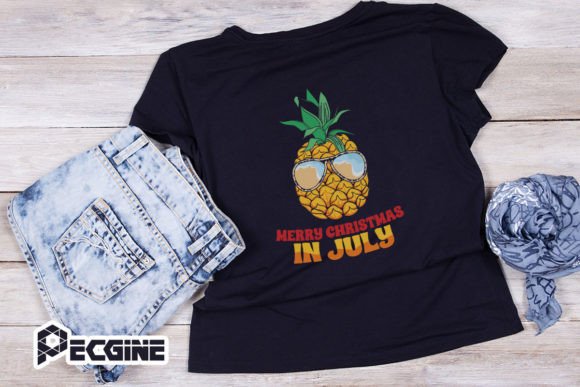 Pineapple Christmas in July Lights Graphics