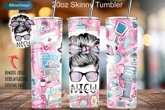 Pink NICU Nurse Life Graphics for Tumbler Wraps