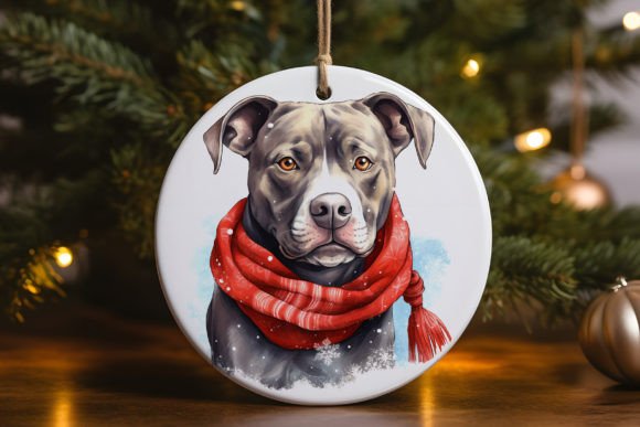 Pit Bull Red Ornament: Embroidery Designer's Review