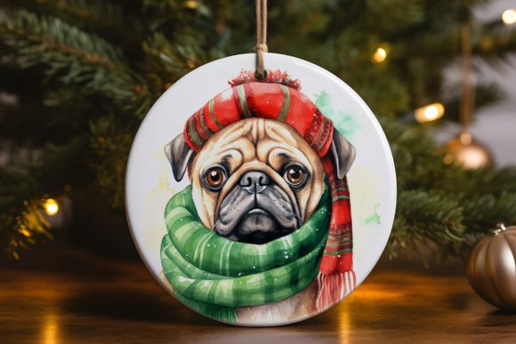 Pug Knitted Scarf Ornament: Graphics & Crafts Review