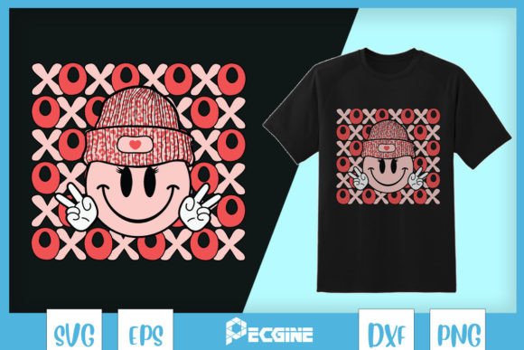 Retro XOXO Valentine Graphics for Crafts