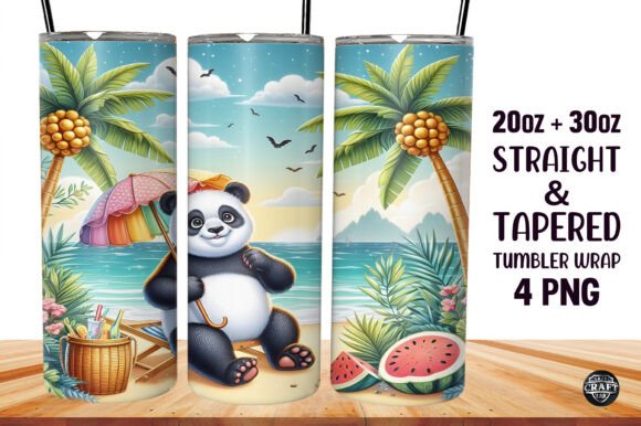 Summer 20OZ Tumbler Sublimation Wrap PNG Graphics