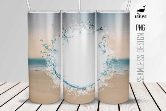 Summer Beach Sublimation Tumbler Wrap 16 Graphics