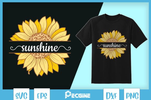 Sunshine Sunflower Leopard Graphics for Crafts
