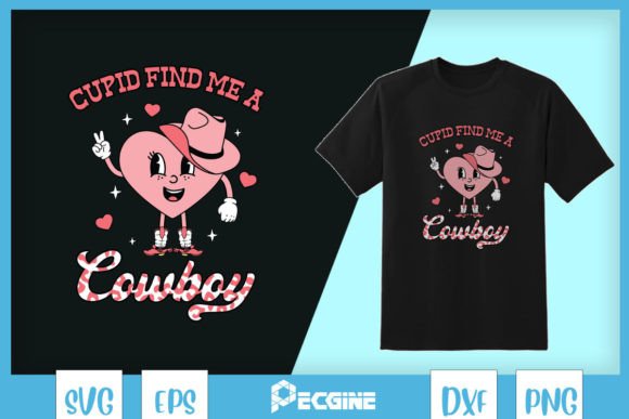 Western Valentine Cupid Graphics for Crafts